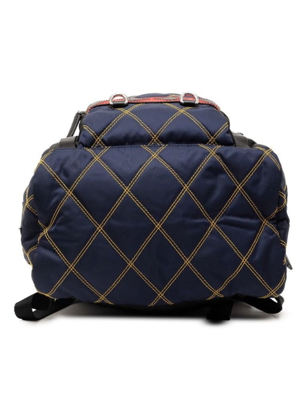 Prada Patchwork Quilted Backpack Black Multicolor Nylon Saffiano Leather - Picture 3 of 6